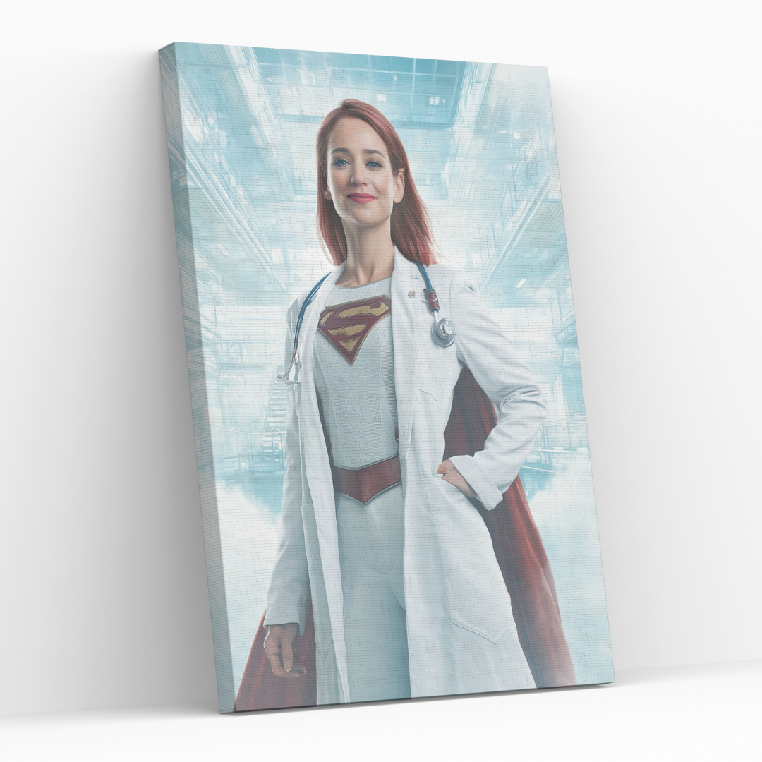 Персонализиран портрет за жена "Супер-жена доктор"