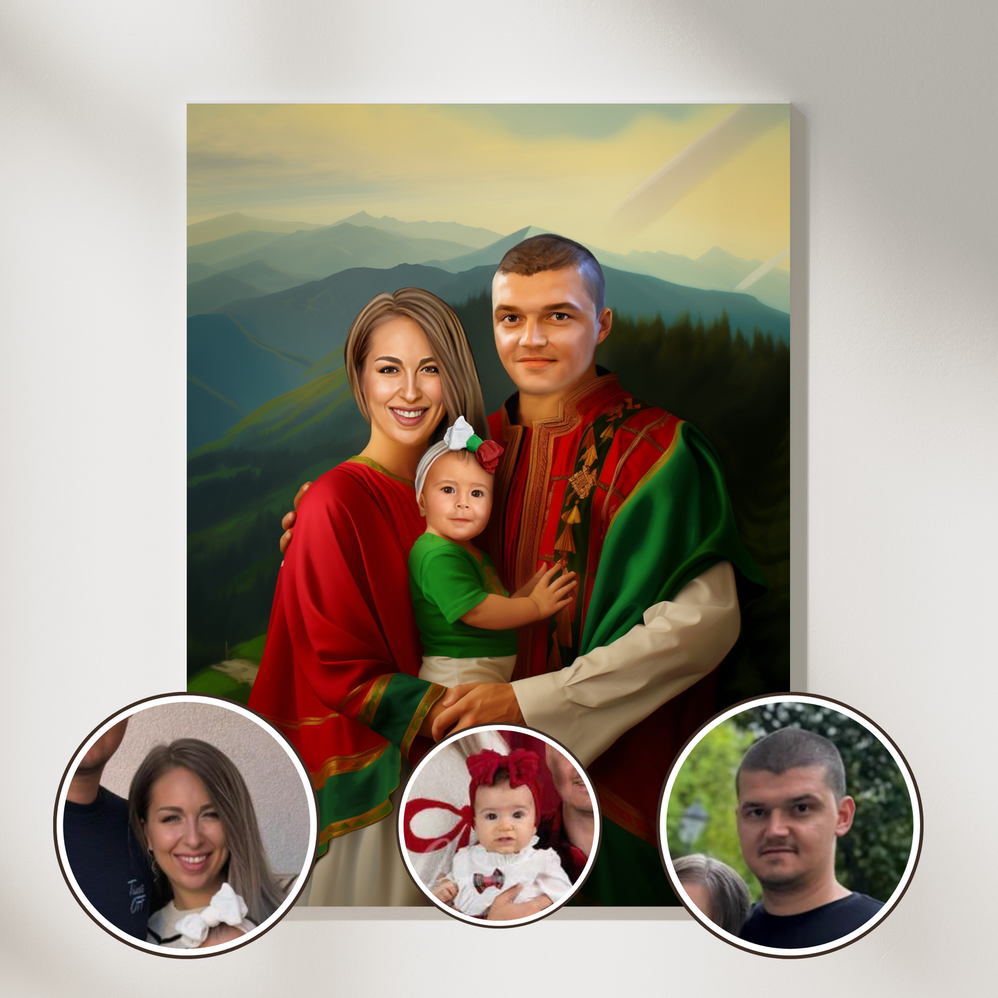Персонализиран семеен портрет "Българско семейство"