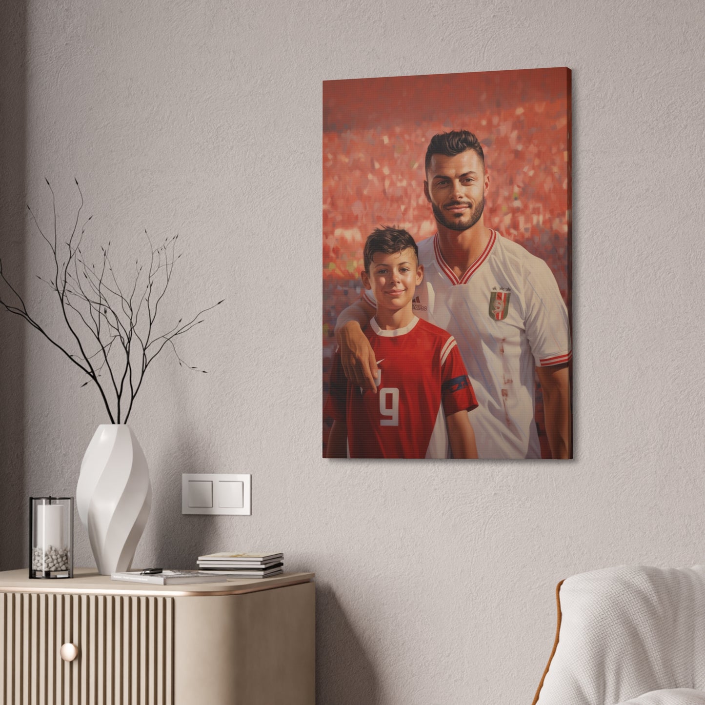 Персонализиран портрет "Баща и син на стадиона"