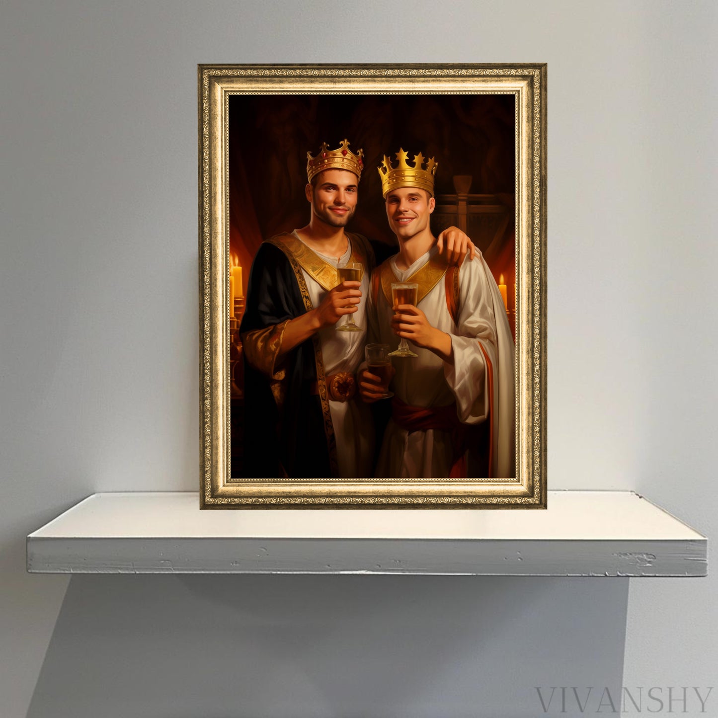 Персонализиран портрет за мъже "Братя Kрале"