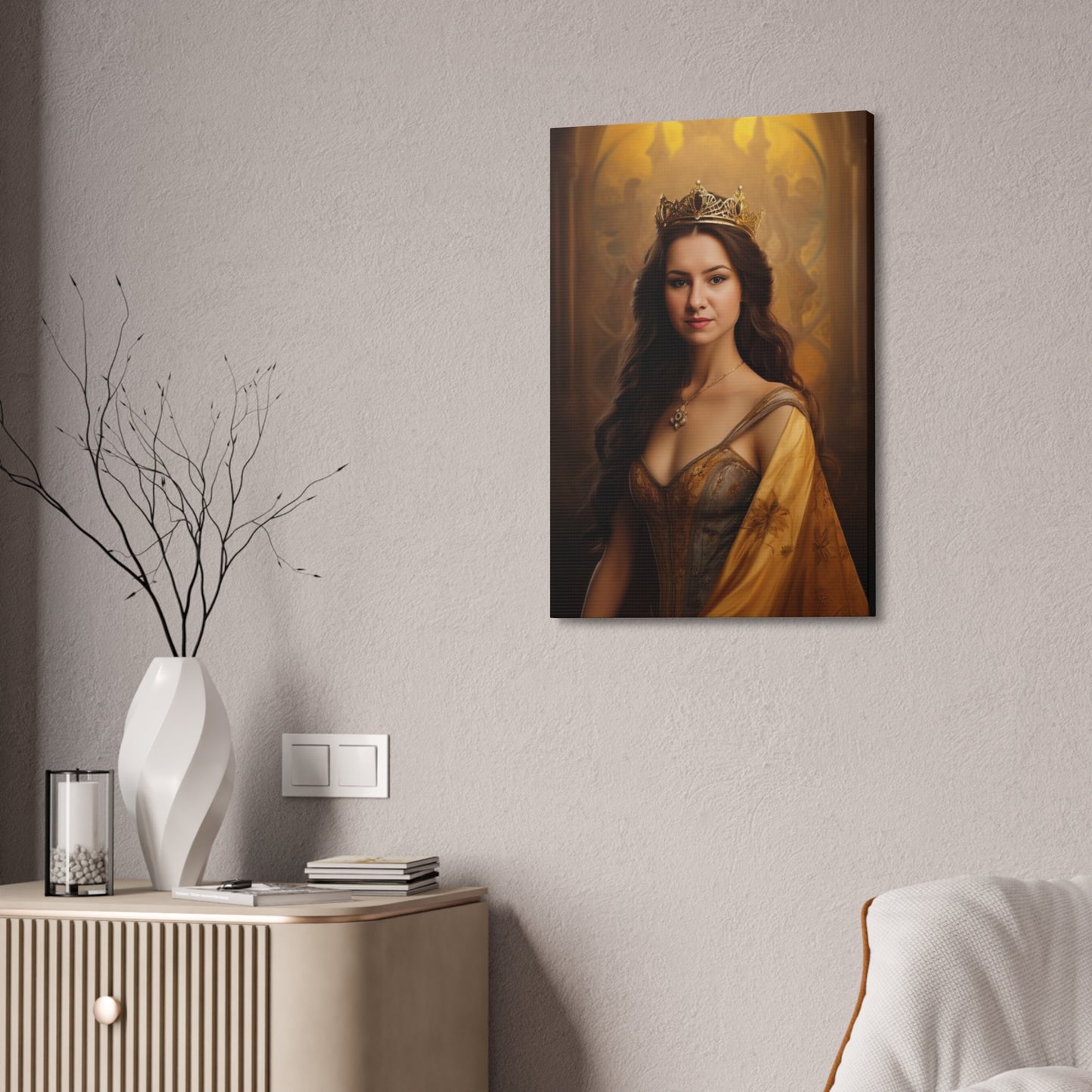 Персонализиран кралски портрет за жена "Принцесата в замъка"