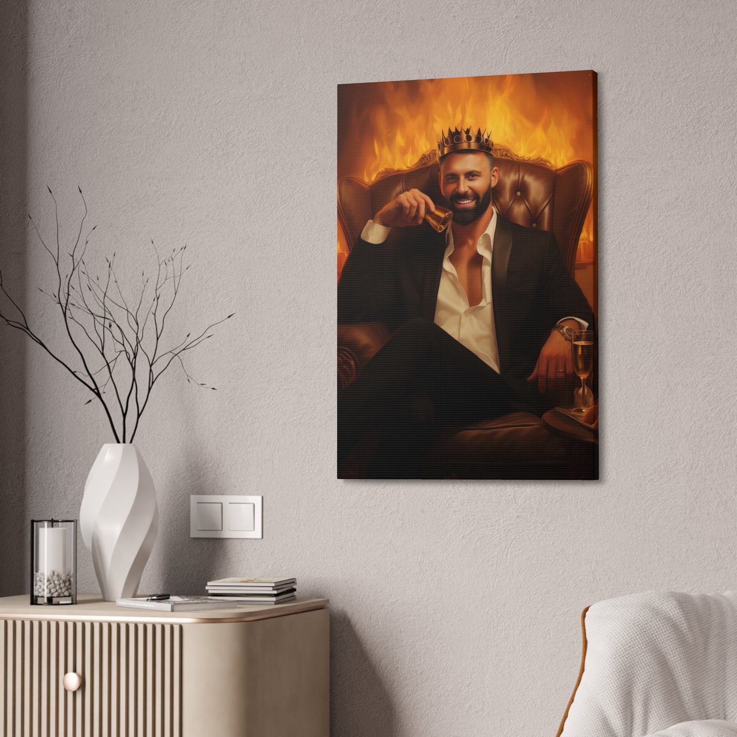 Персонализиран кралски портрет за мъж "Ергенът"