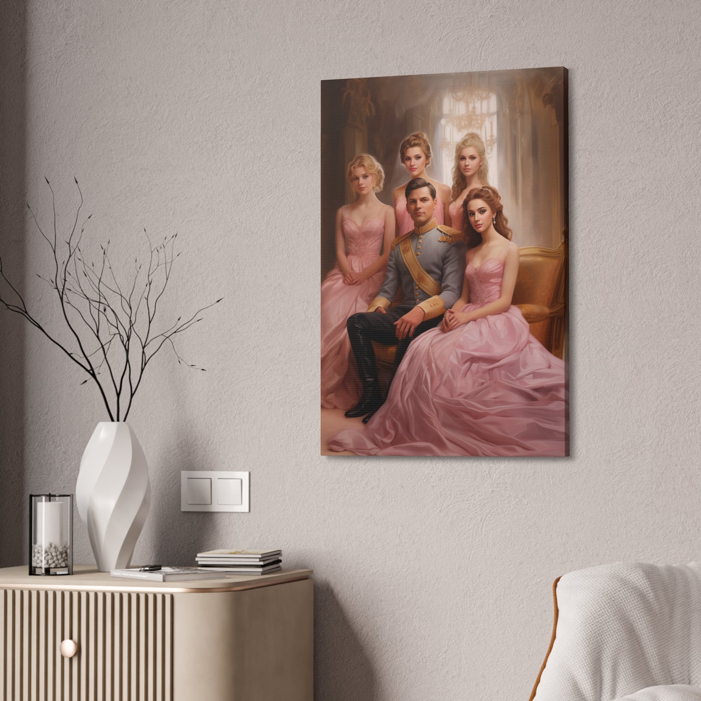 Персонализиран портрет за мъж "Принцът и четирите му жени"