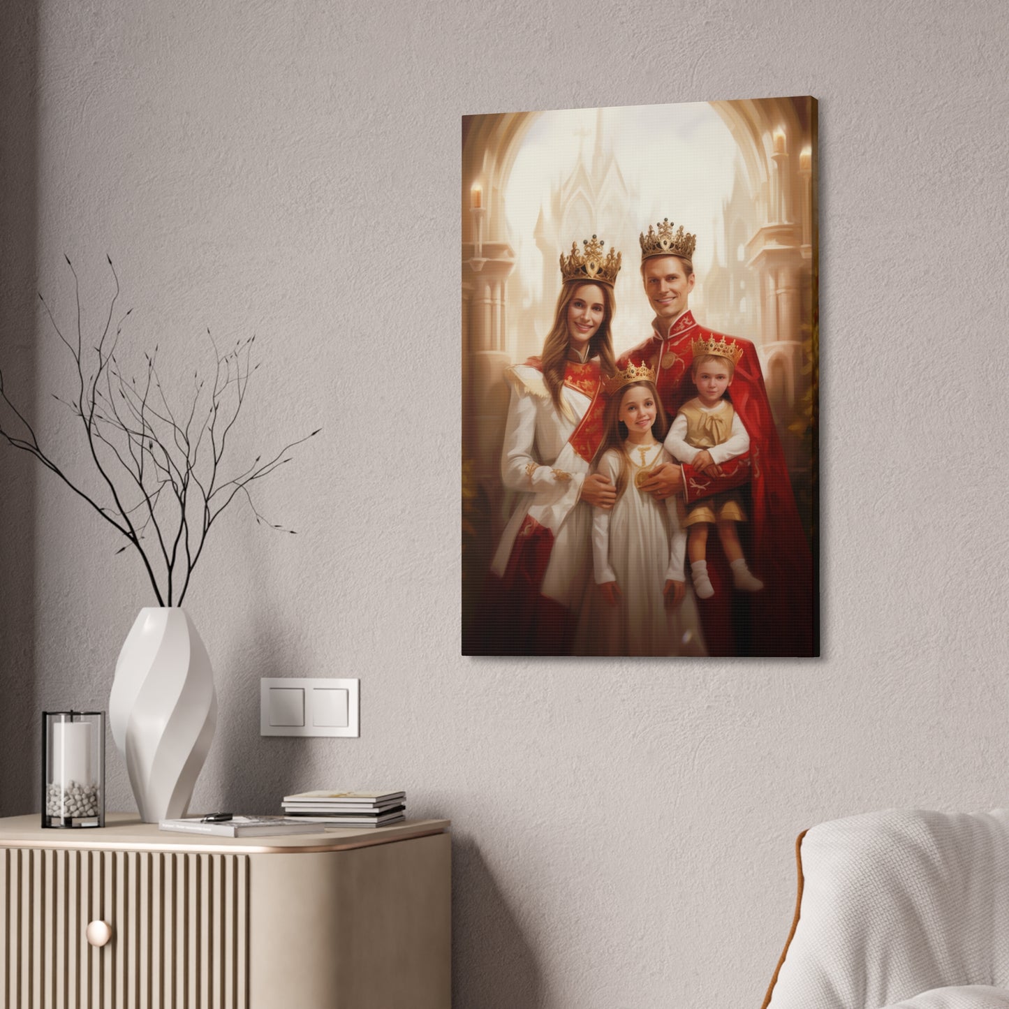 Персонализиран кралски портрет "Кралят и неговото семейство"