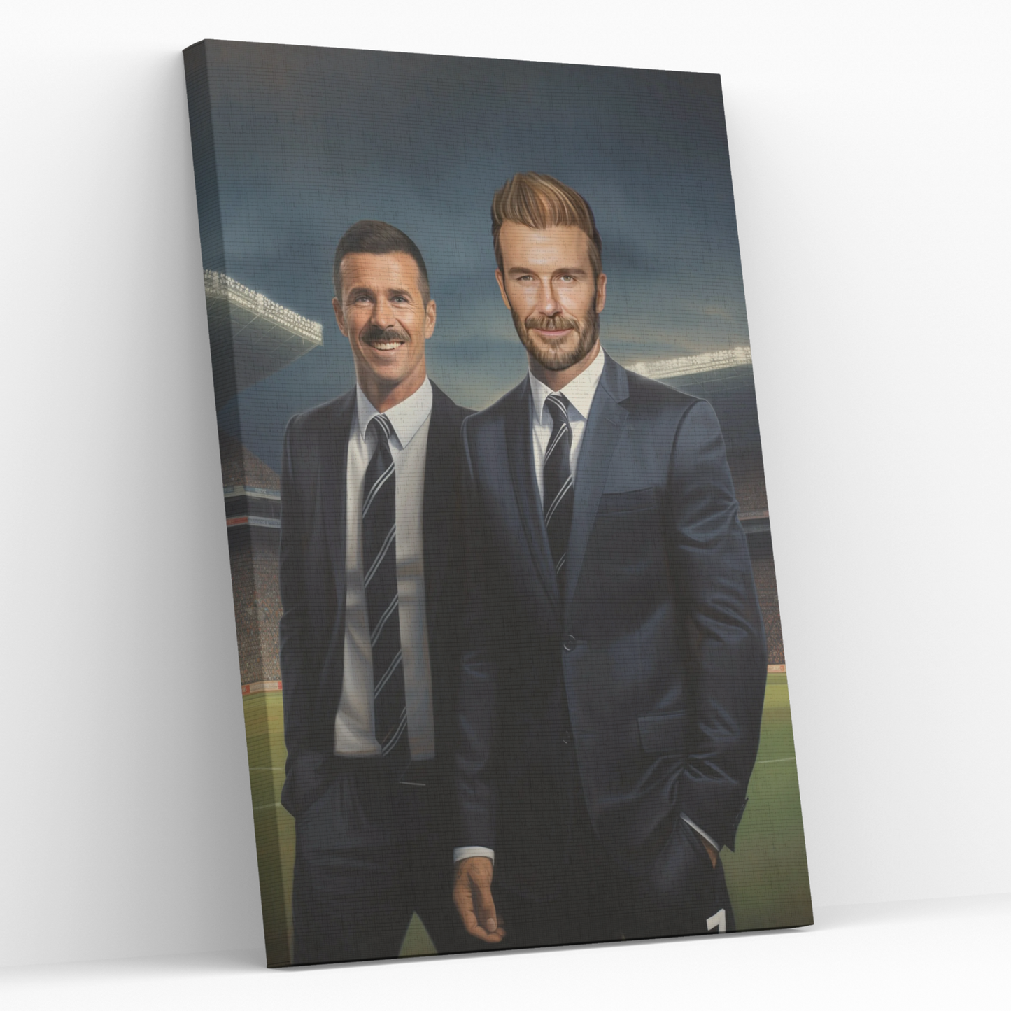 Персонализиран футболен портрет с ТЕБ и Дейвид Бекъм