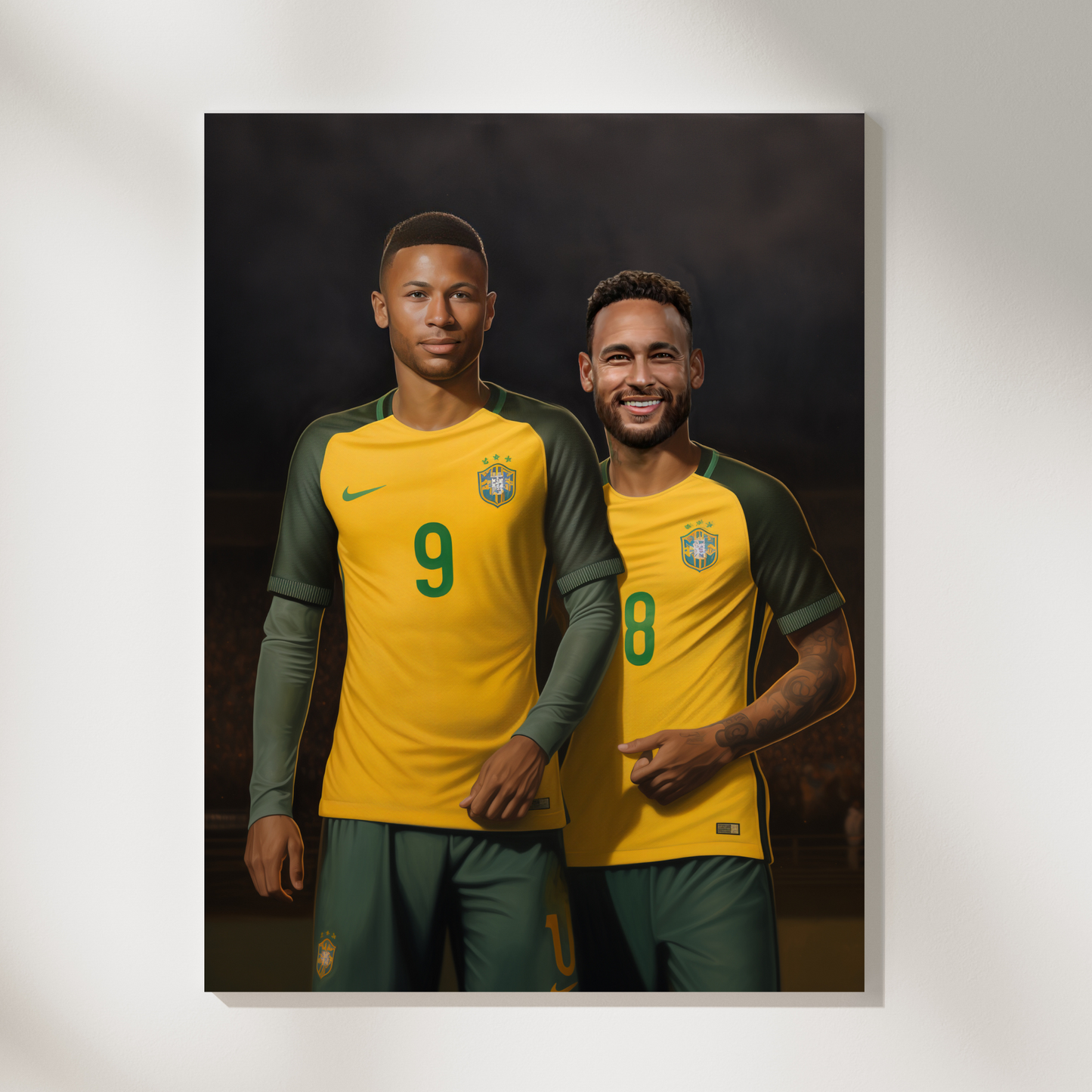 Персонализиран футболен портрет с ТЕБ и Неймар