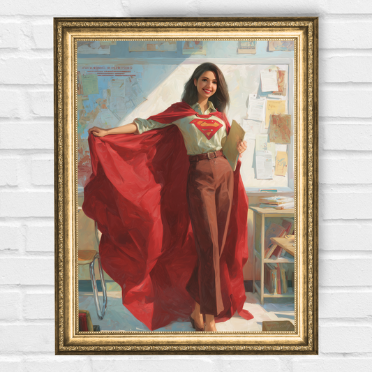 Персонализиран портрет за жена "Супер-учителка"