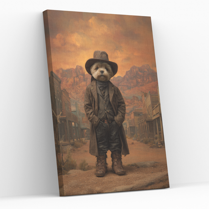 Персонализиран портрет за куче "Шерифът на Дивия Лай"