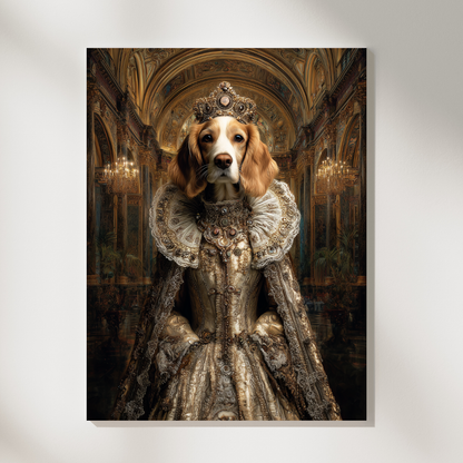 Персонализиран кралски портрет за куче "Принцът на Великолепието"