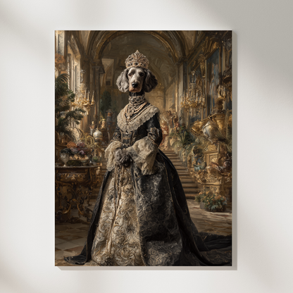 Персонализиран кралски портрет за куче "Зирвалис"