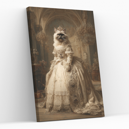 Персонализиран кралски портрет за котка "Кралица Лирисана"