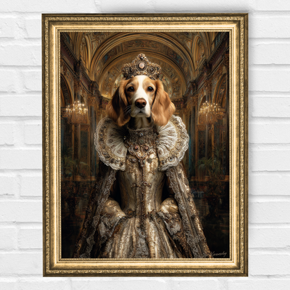 Персонализиран кралски портрет за куче "Принцът на Великолепието"
