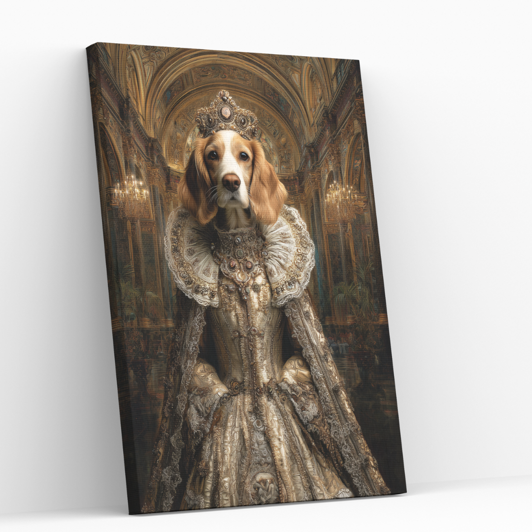 Персонализиран кралски портрет за куче "Принцът на Великолепието"