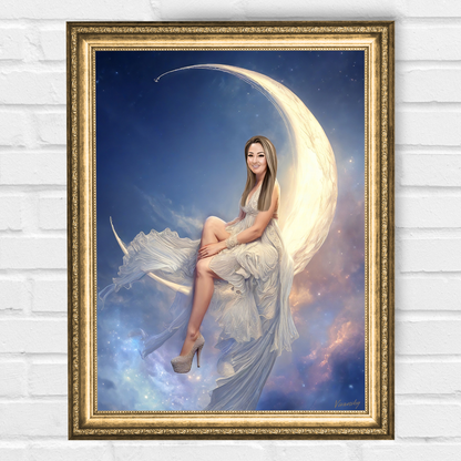 Персонализиран портрет за жена "Лунна нощ"