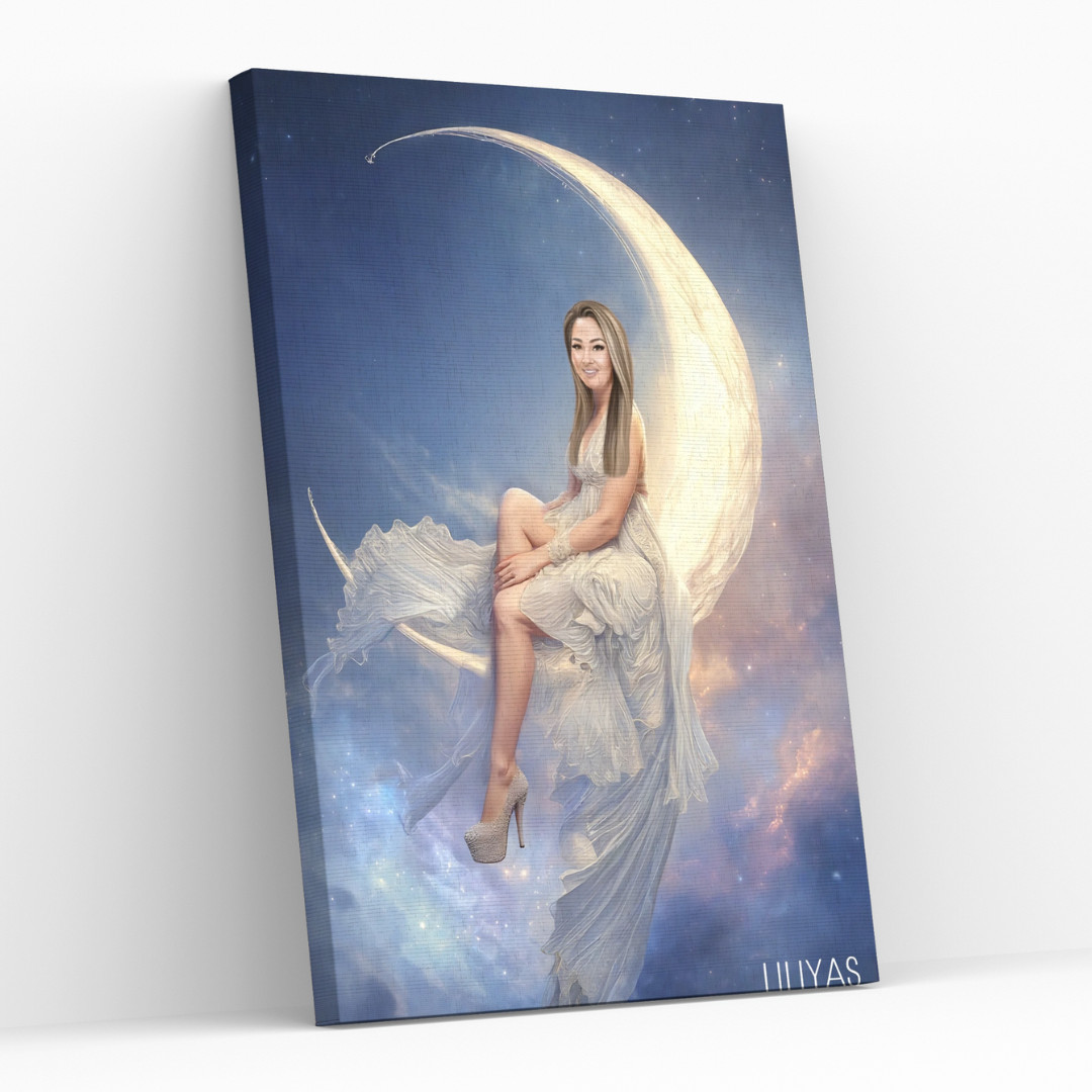 Персонализиран портрет за жена "Лунна нощ"