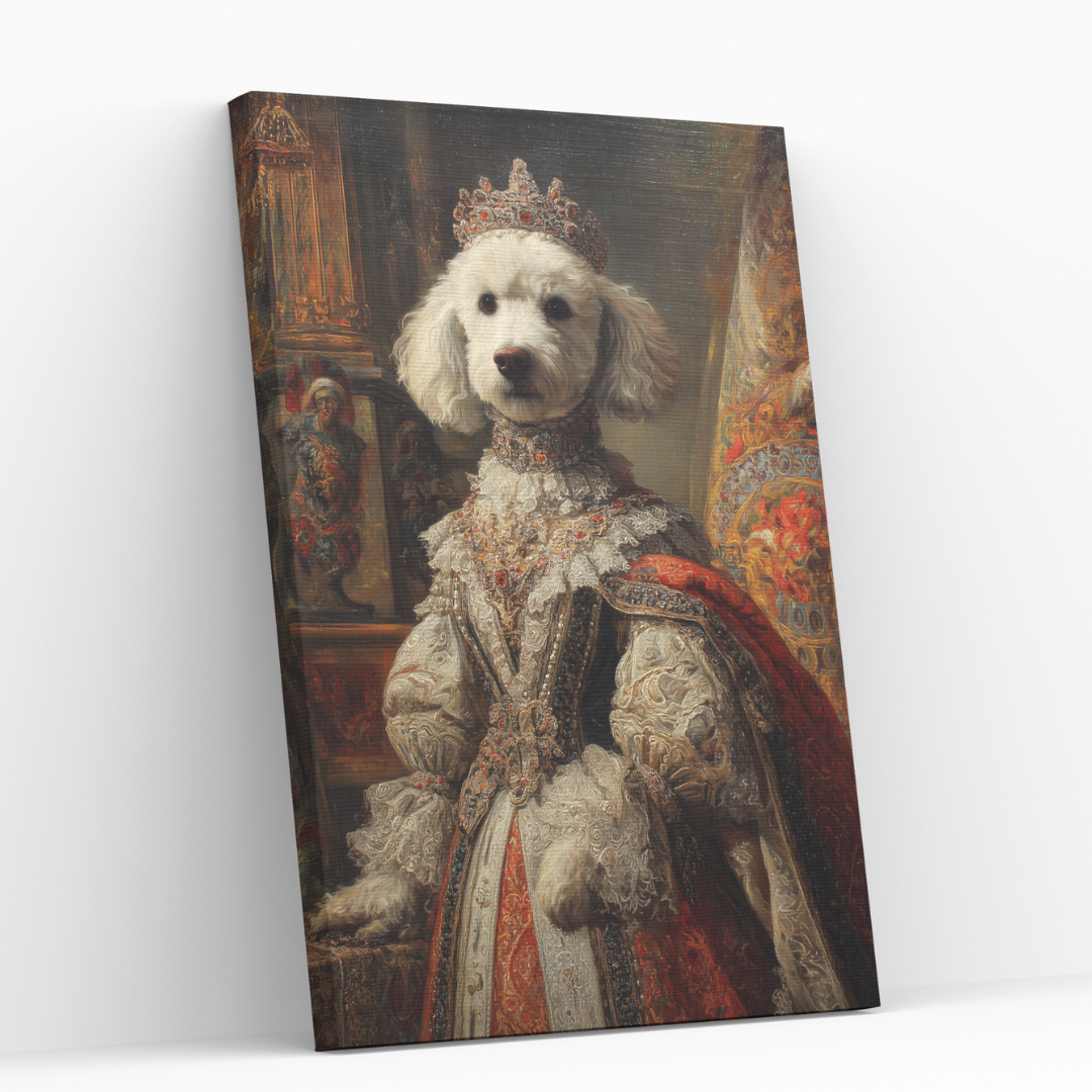Персонализиран кралски портрет за куче "Оривелла"