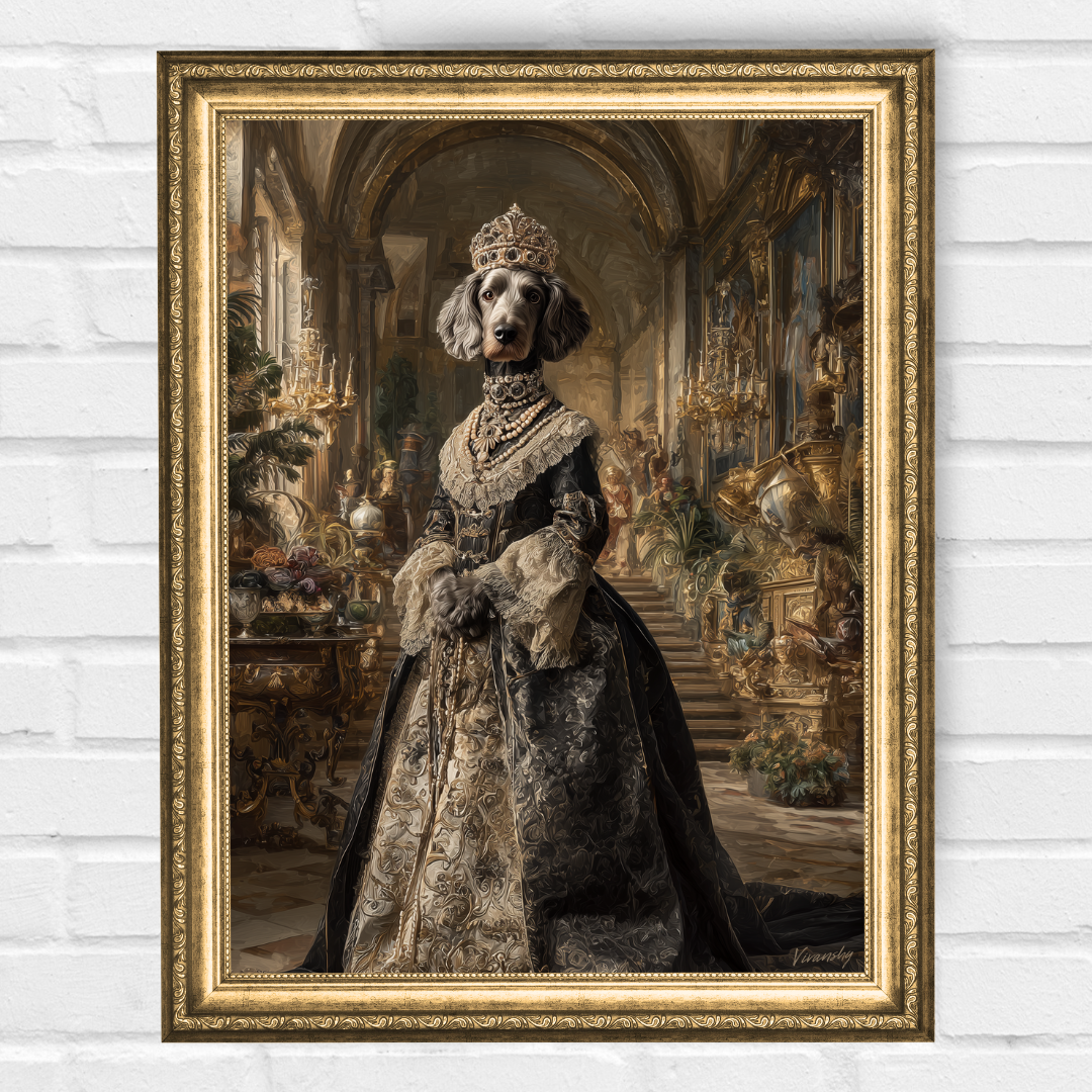 Персонализиран кралски портрет за куче "Зирвалис"