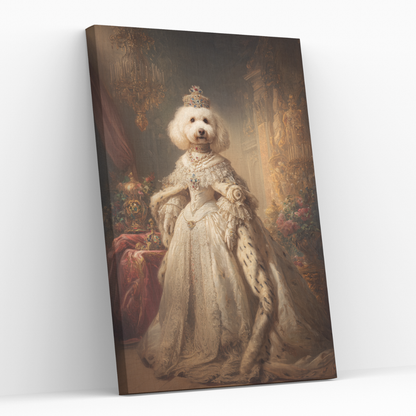 Персонализиран кралски портрет за куче "Принцеса Валенсор"