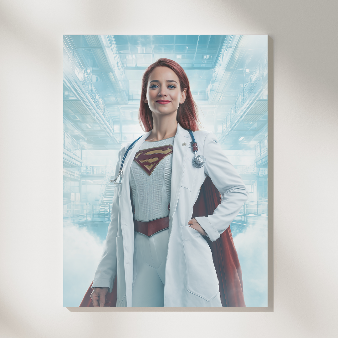 Персонализиран портрет за жена "Супер-жена доктор"