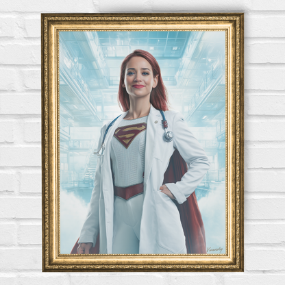 Персонализиран портрет за жена "Супер-жена доктор"