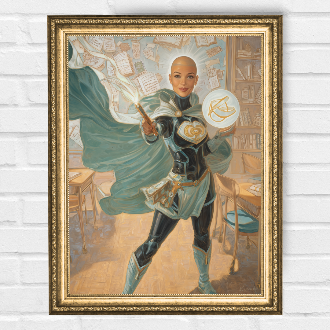 Персонализиран портрет за жена "Господарката на знанието"