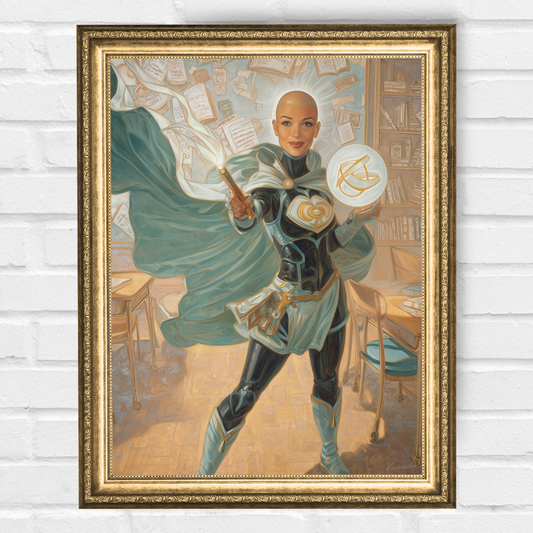 Персонализиран портрет за жена "Господарката на знанието"