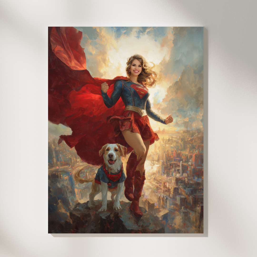 Персонализиран портрет за приятели "Приятели супергерои"