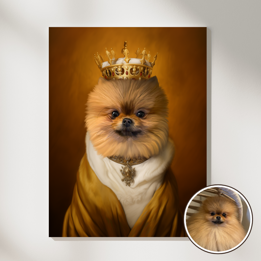 Персонализиран портрет за куче "крал Джаковски"