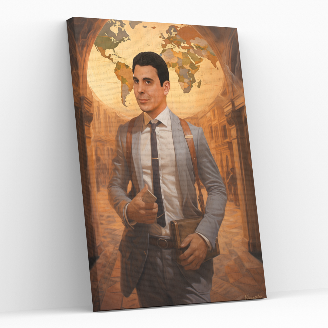 Персонализиран портрет за мъж "Приключенец"