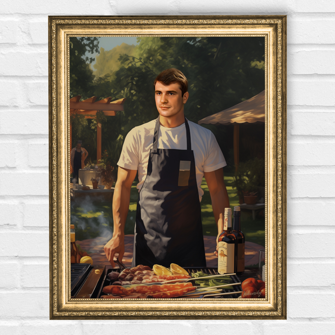 Персонализиран портрет за мъж "Барбекюрист"