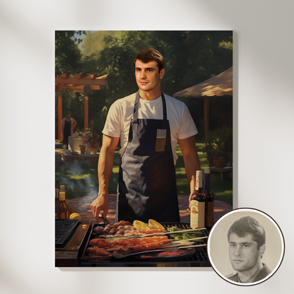 Персонализиран портрет за мъж "Барбекюрист"