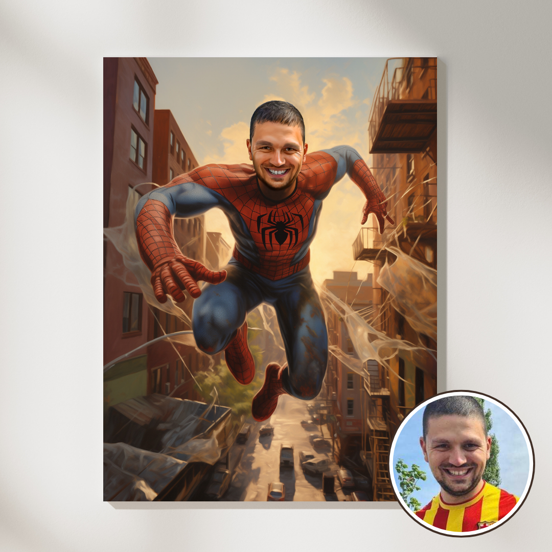 Персонализиран портрет за мъж "Спайдър-Мен"