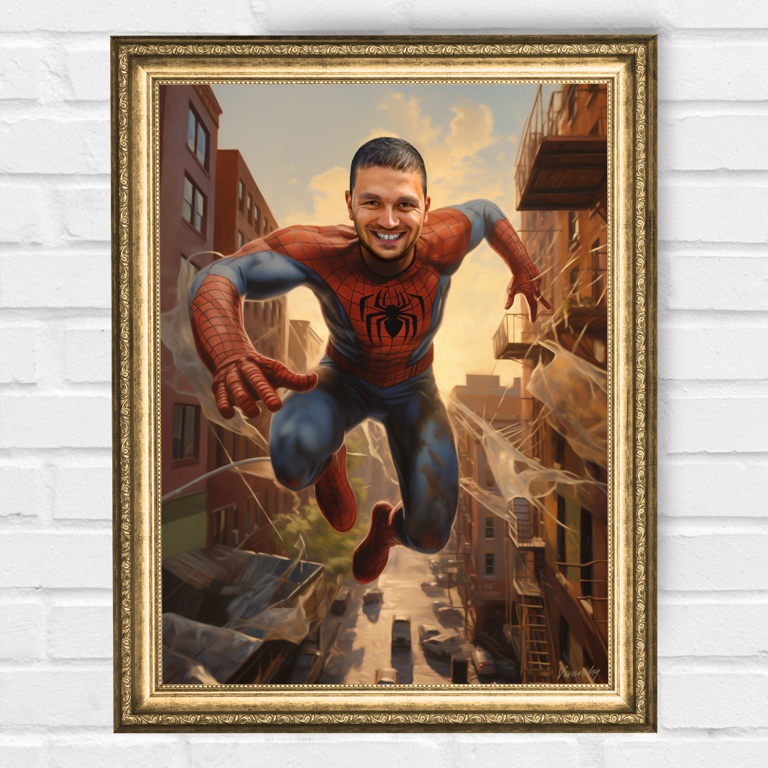 Персонализиран портрет за мъж "Спайдър-Мен"