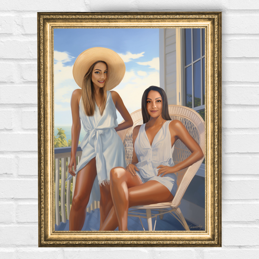 Персонализиран портрет за приятелки "Приятелки на почивка"