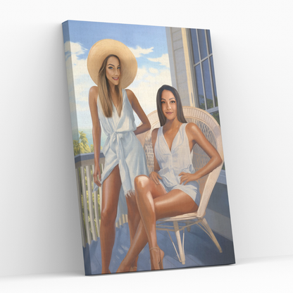 Персонализиран портрет за приятелки "Приятелки на почивка"